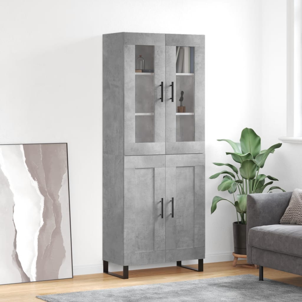 Skap Betonggrå 69,5x34x180 cm