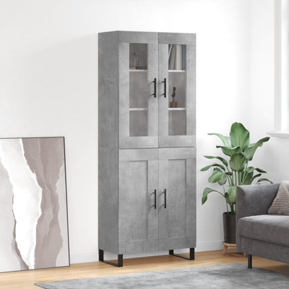 Skap Betonggrå 69,5x34x180 cm