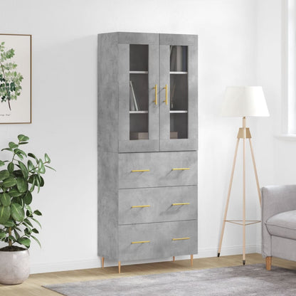 Skap Betonggrå 69,5x34x180 cm