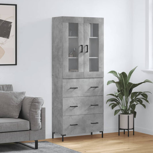 Skap Betonggrå 69,5x34x180 cm