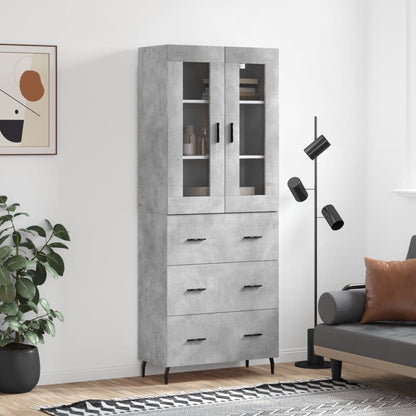 Skap Betonggrå 69,5x34x180 cm