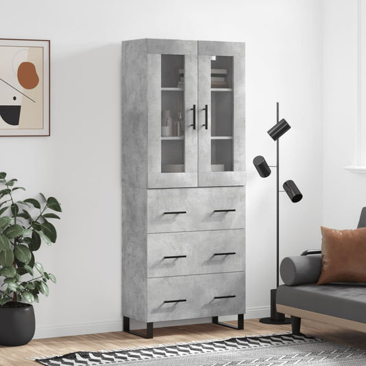 Skap Betonggrå 69,5x34x180 cm