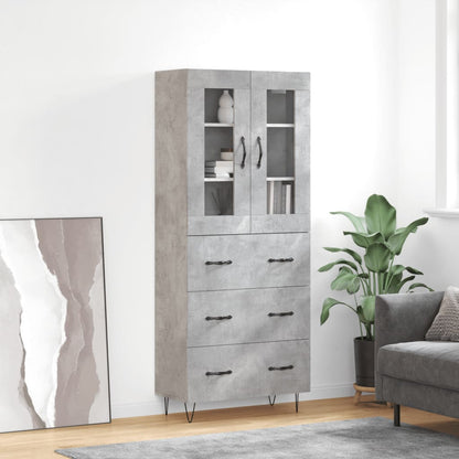 Skap Betonggrå 69,5x34x180 cm