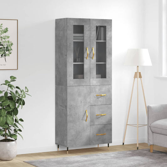 Skap Betonggrå 69,5x34x180 cm