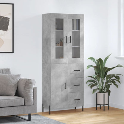 Skap Betonggrå 69,5x34x180 cm