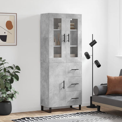 Skap Betonggrå 69,5x34x180 cm