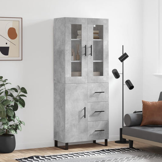 Skap Betonggrå 69,5x34x180 cm