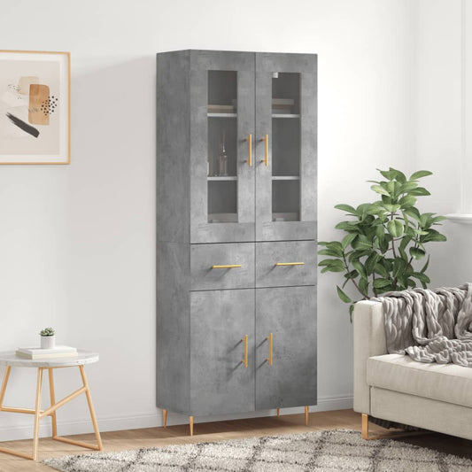 Skap Betonggrå 69,5x34x180 cm