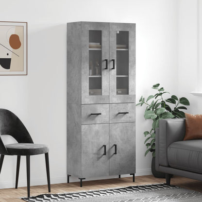 Skap Betonggrå 69,5x34x180 cm