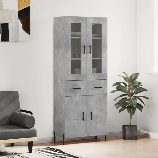 Skap Betonggrå 69,5x34x180 cm