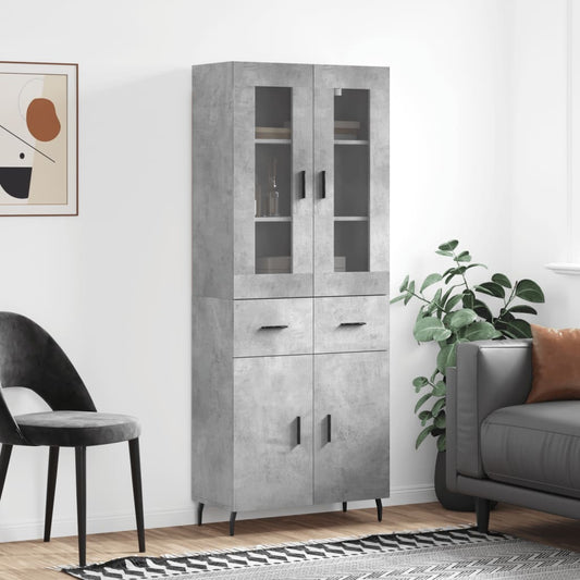 Skap Betonggrå 69,5x34x180 cm