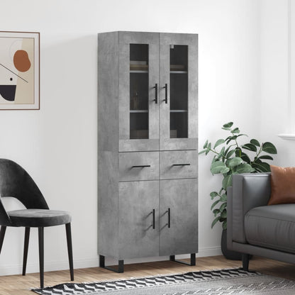 Skap Betonggrå 69,5x34x180 cm