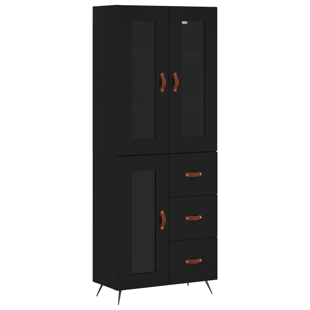 Skap Svart 69,5x34x180 cm