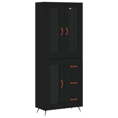 Skap Svart 69,5x34x180 cm