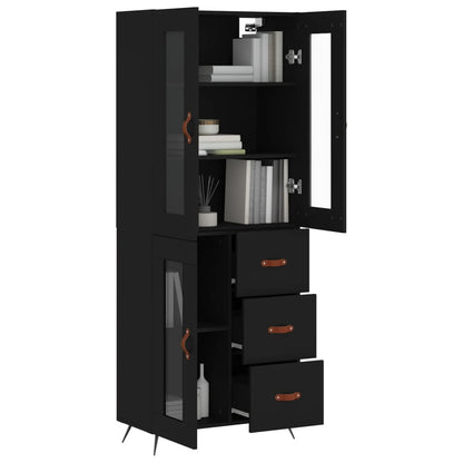 Skap Svart 69,5x34x180 cm
