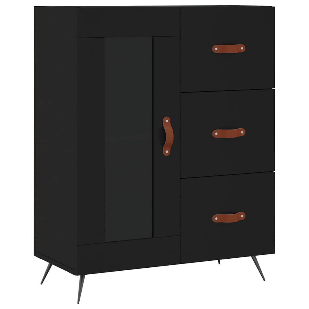Skap Svart 69,5x34x180 cm