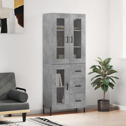 Skap Betonggrå 69,5x34x180 cm