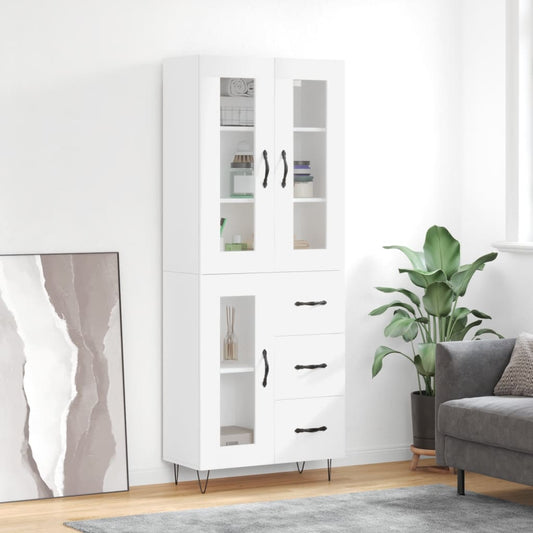 Skap Hvit 69,5x34x180 cm