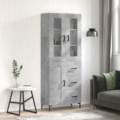 Skap Betonggrå 69,5x34x180 cm