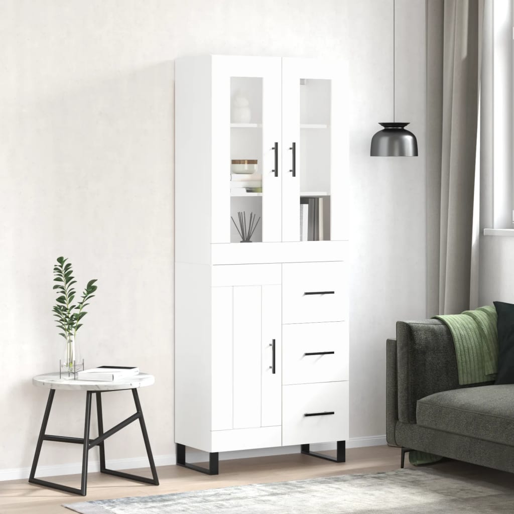 Skap Hvit 69,5x34x180 cm