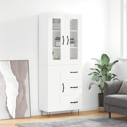 Skap Hvit 69,5x34x180 cm