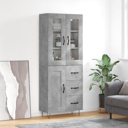 Skap Betonggrå 69,5x34x180 cm