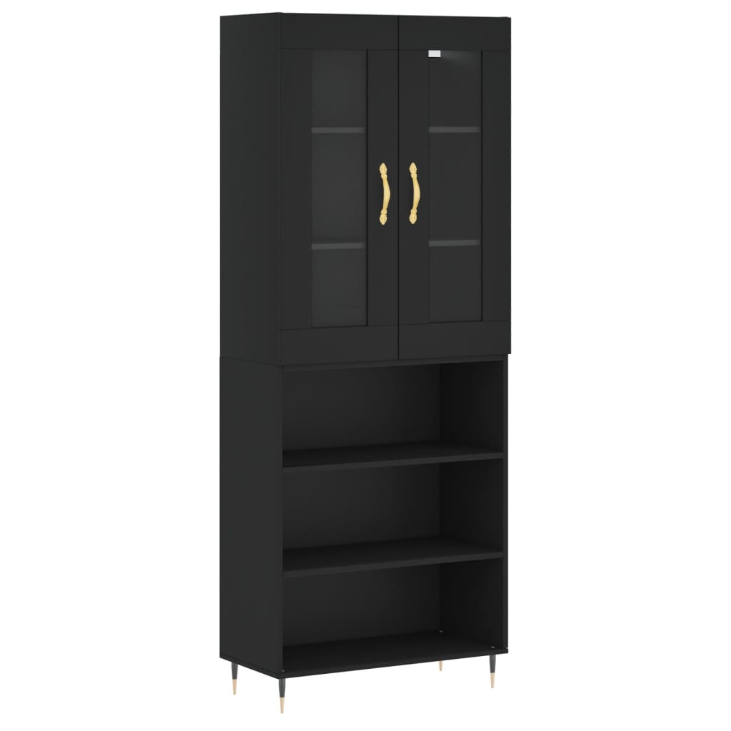 Skap Svart 69,5x34x180 cm