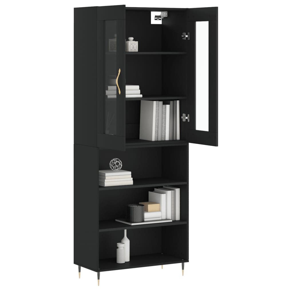 Skap Svart 69,5x34x180 cm