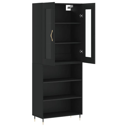 Skap Svart 69,5x34x180 cm