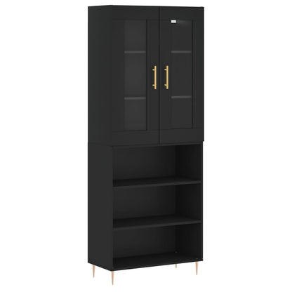 Skap Svart 69,5x34x180 cm