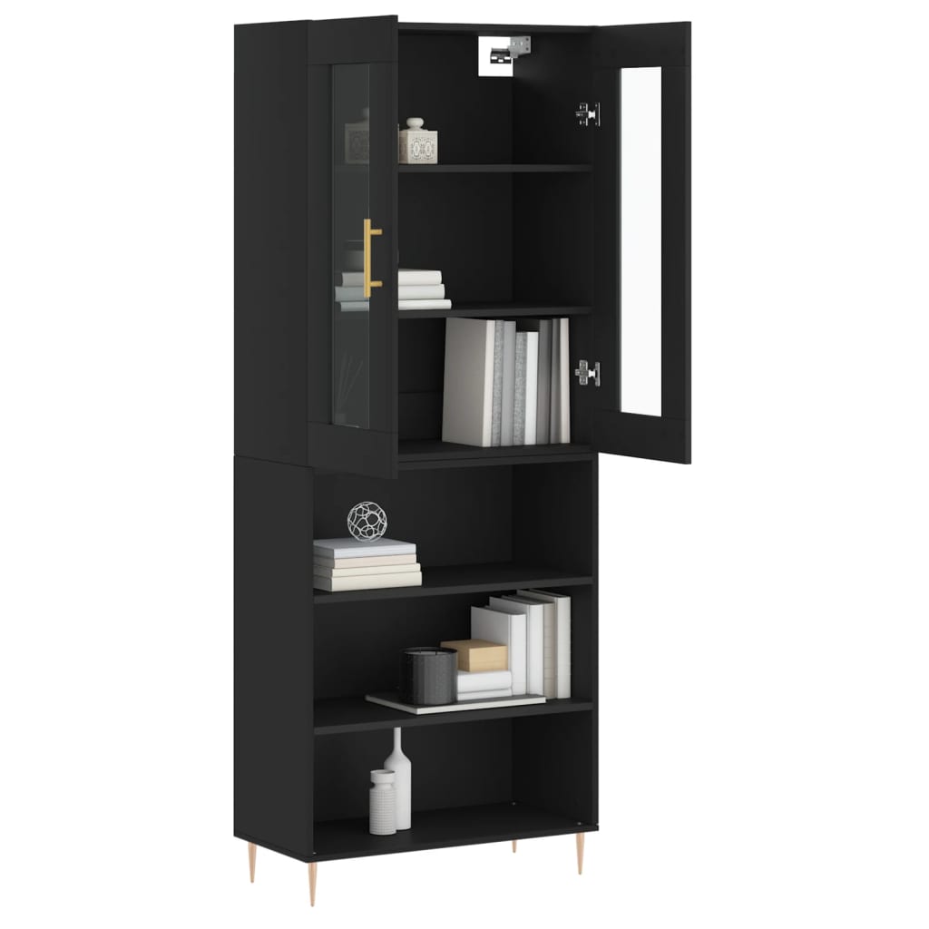 Skap Svart 69,5x34x180 cm