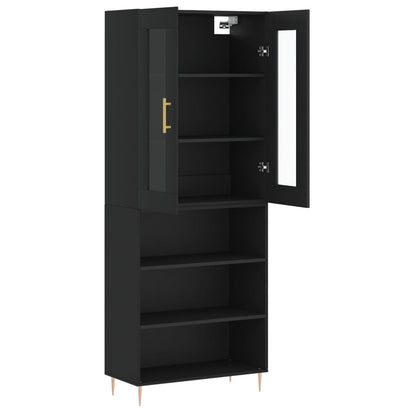 Skap Svart 69,5x34x180 cm