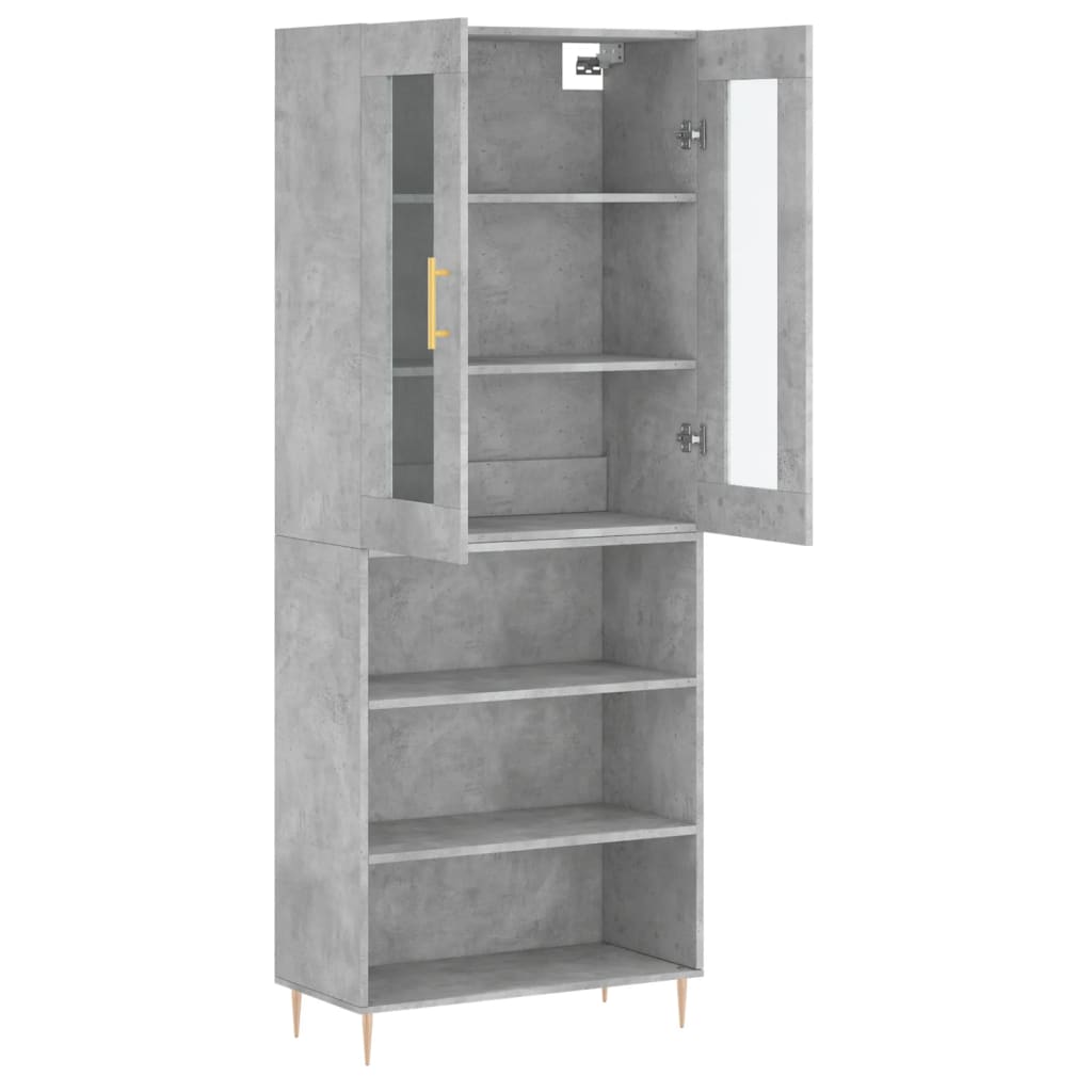 Skap Betonggrå 69,5x34x180 cm