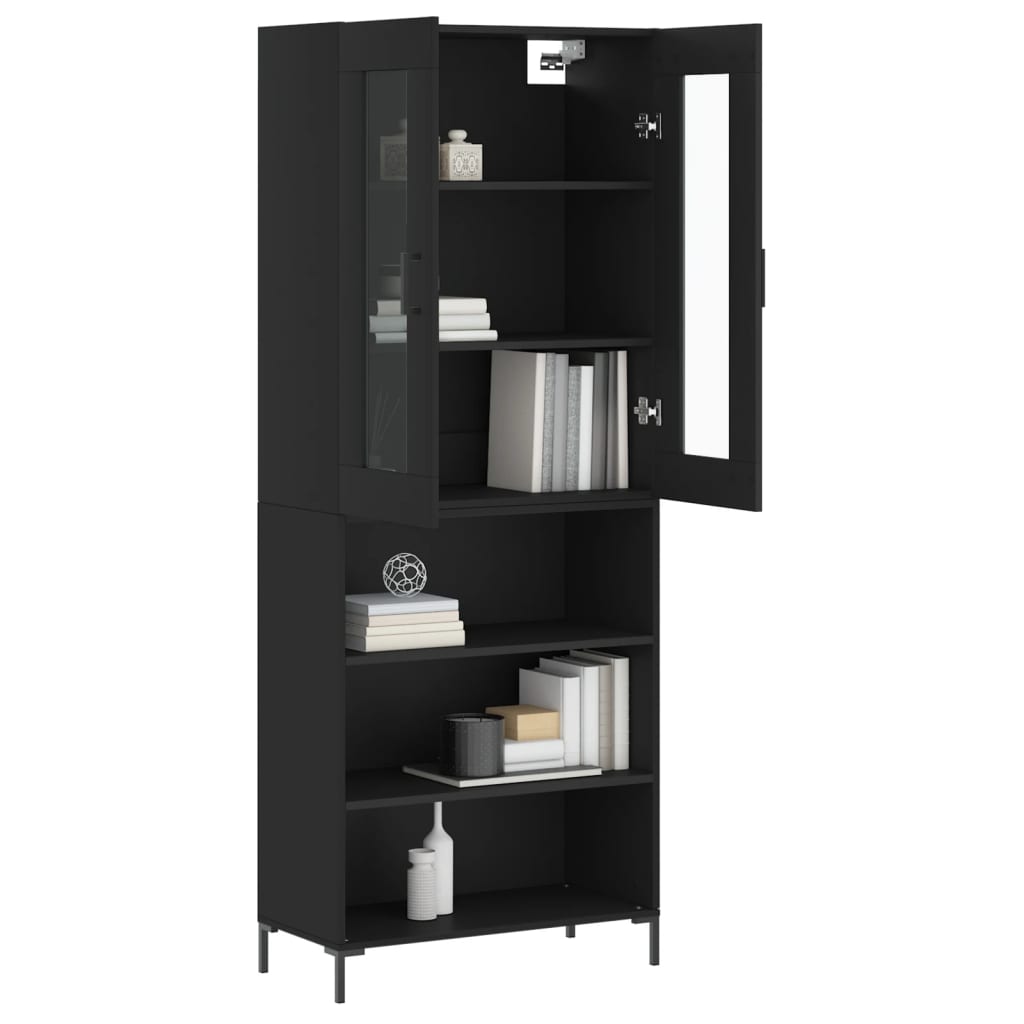 Skap Svart 69,5x34x180 cm