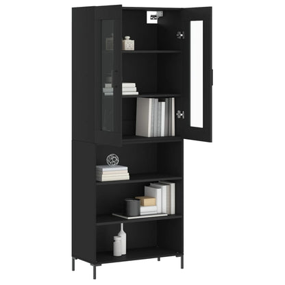 Skap Svart 69,5x34x180 cm