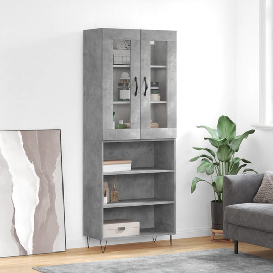 Skap Betonggrå 69,5x34x180 cm