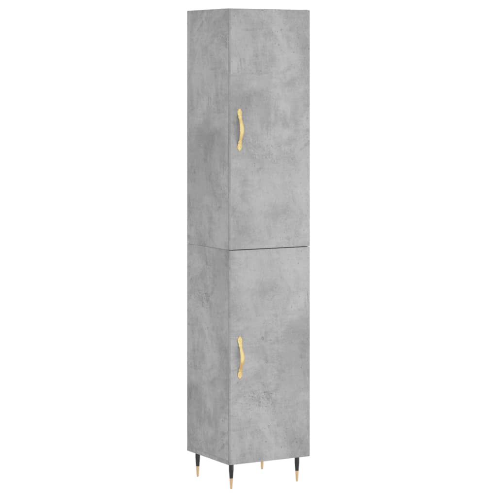 Skap Betonggrå 34,5x34x180 cm