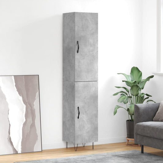 Skap Betonggrå 34,5x34x180 cm
