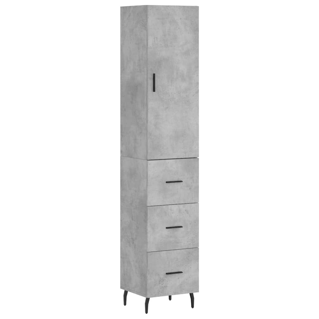 Skap Betonggrå 34,5x34x180 cm