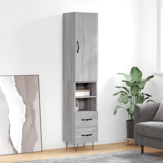 Skap Sonoma Grå 34,5x34x180 cm