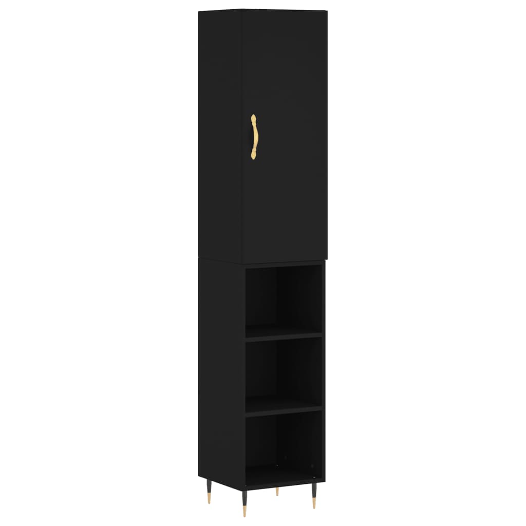 Skap Svart 34,5x34x180 cm