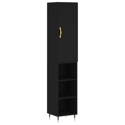 Skap Svart 34,5x34x180 cm