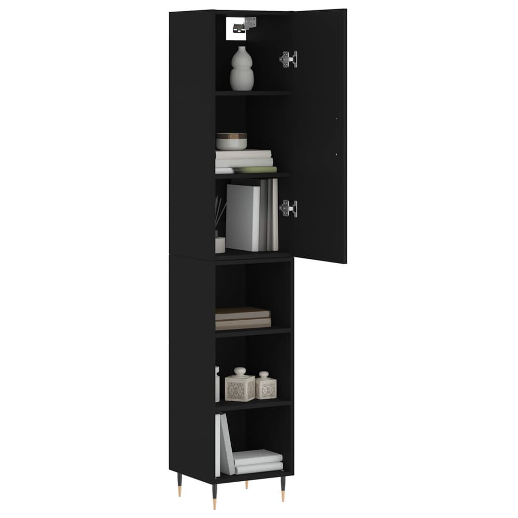 Skap Svart 34,5x34x180 cm