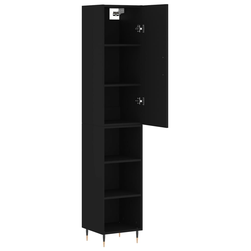 Skap Svart 34,5x34x180 cm