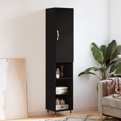 Skap Svart 34,5x34x180 cm