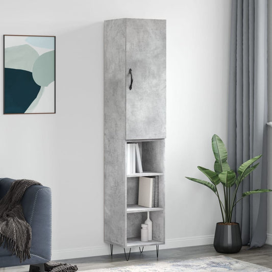 Skap Betonggrå 34,5x34x180 cm