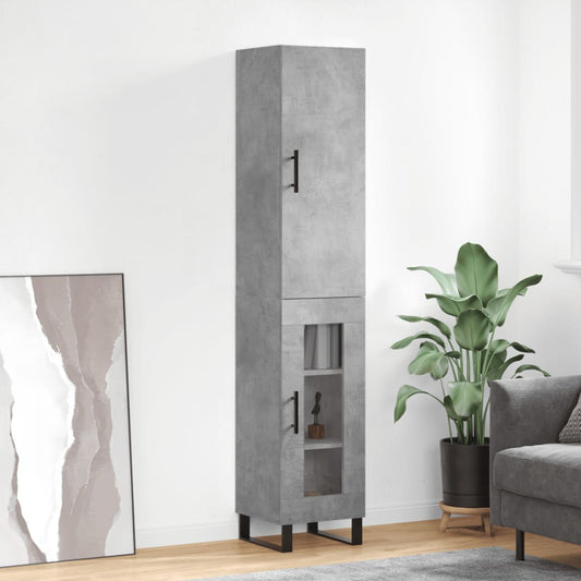 Skap Betonggrå 34,5x34x180 cm