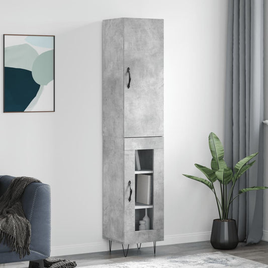 Skap Betonggrå 34,5x34x180 cm