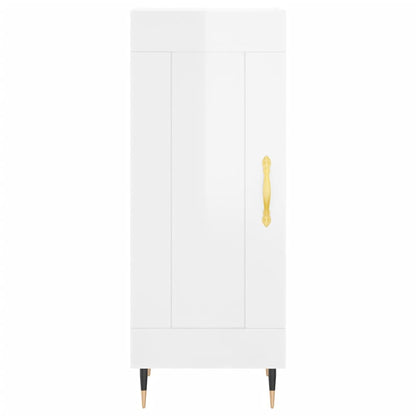 Skap Høyglans Hvit 34,5x34x180 cm