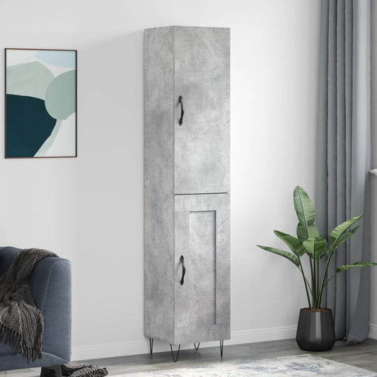 Skap Betonggrå 34,5x34x180 cm